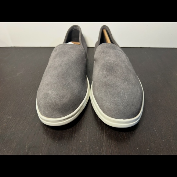 NWOT Cole Haan Grand Ambition Suede Slip On Loafers Grey/White Mens 10.5 main image 9